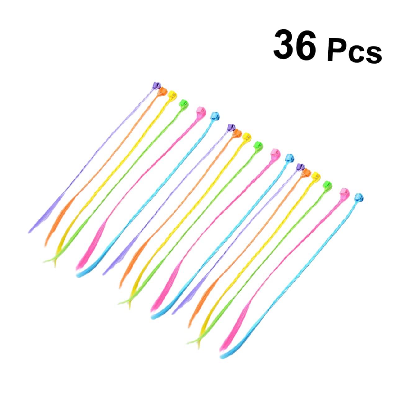 Beavorty Beavorty 36Pcs childrens braided hair clips braided ponytail extension kids braiding hair clip kids hair extension toddler hair clips for braids Hair Grips Jaw Clip girl child wig button