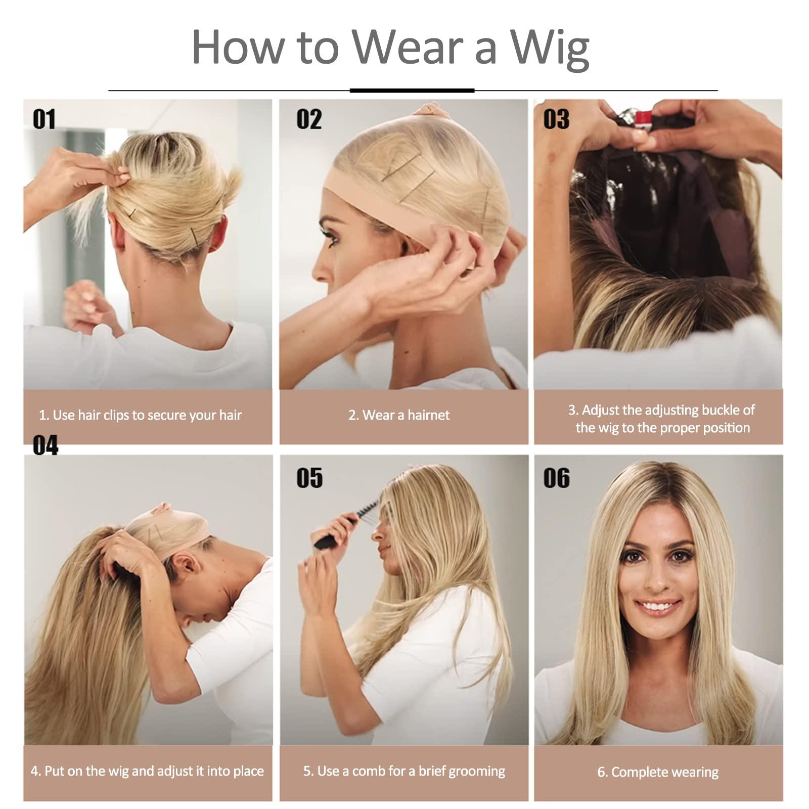 Ymiko Ymiko Blonde Curly Wig, Long Ombre Blonde Wig, Hair Length 26inch (about 65cm), Appropriate Head Circumference 52cm,57cm Blonde Wig Long Blonde Wig with Women Long Curly Body Wavy Blon