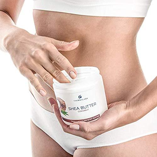 Thermalabs Shea Butter Organic Coconut Oil Cream for Face, Body & Hand. Stretch Marks & wrinkle Removal, Psoriasis & Eczema Treatment Lotion: Sheabutter Moisturizer Boost with Natural Ingredients. 500ml 17oz