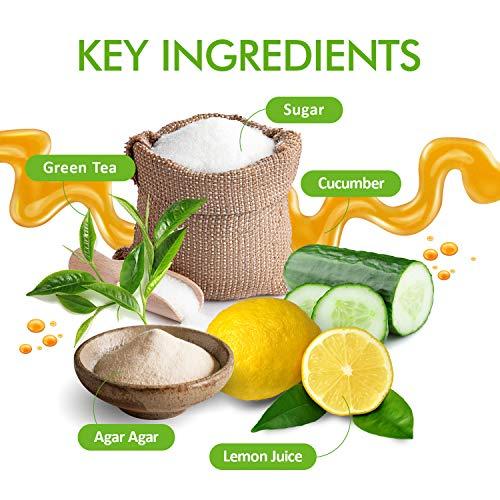 MOOM MOOM Organic Sugar Wax Kit for Hair Removal with Cucumber & Lemon Juice - Natural Sugaring Glaze for Body & Bikini – Includes 12 Waxing Strips & 6 Applicators 3 oz. 3 Pack