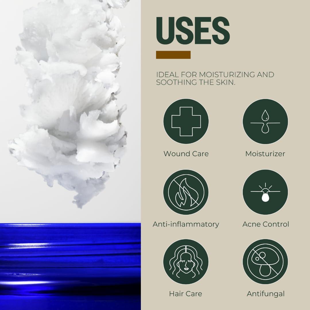 Pur O3 Pur O3 Fully Ozonated Coconut Oil - Pure, Natural, Organic Coconut Ozonated Oil - Coconut Oil Skin Care from Ozontate, Oxygenated Coconut Oil - Ozone Oil in a Glass Jar, 2 oz