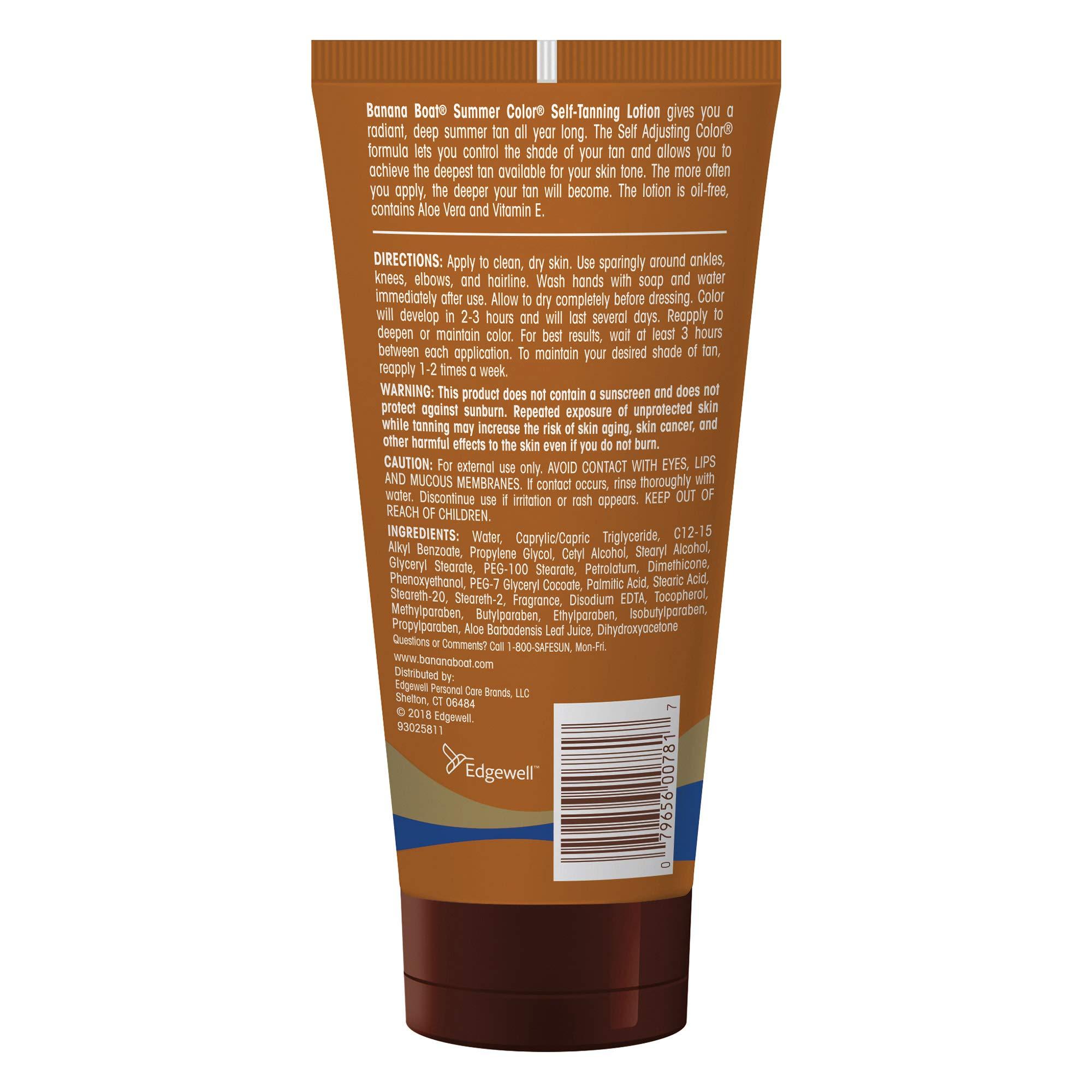 Banana Boat Banana Boat, Summer Color Self-Tanning Lotion, Deep Dark Color for All Skin Tones, 6 oz