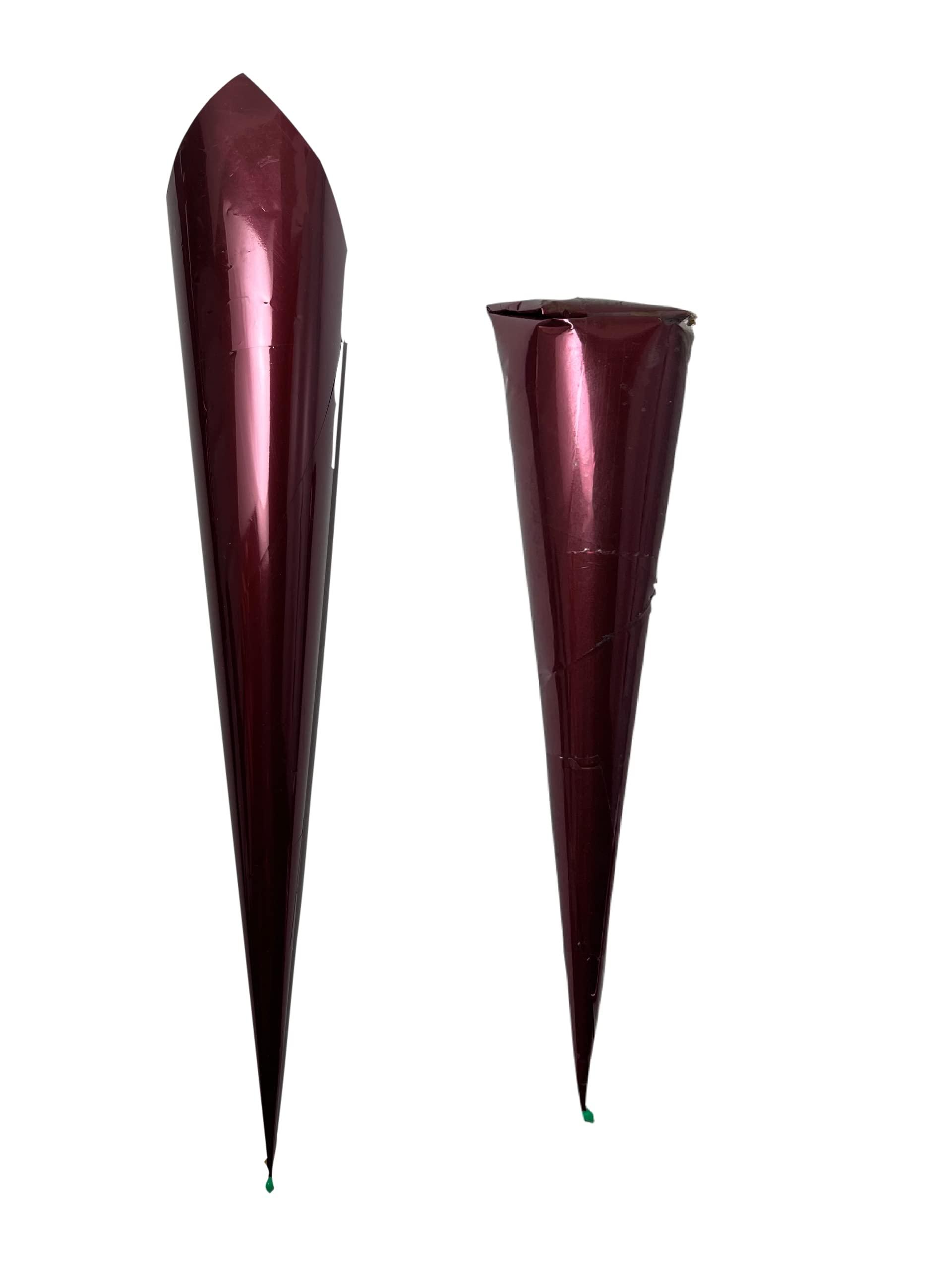 SaVvam SaVvam Empty Pre-rolled henna cones, Handmade Rolled Mylar Cellophane Cones For Henna Paste, Temporary Tattoo, Jaqua Designs, Cake Icing, Cake Decoration (Pack of 6) - Large (6 EMPTY CONES)