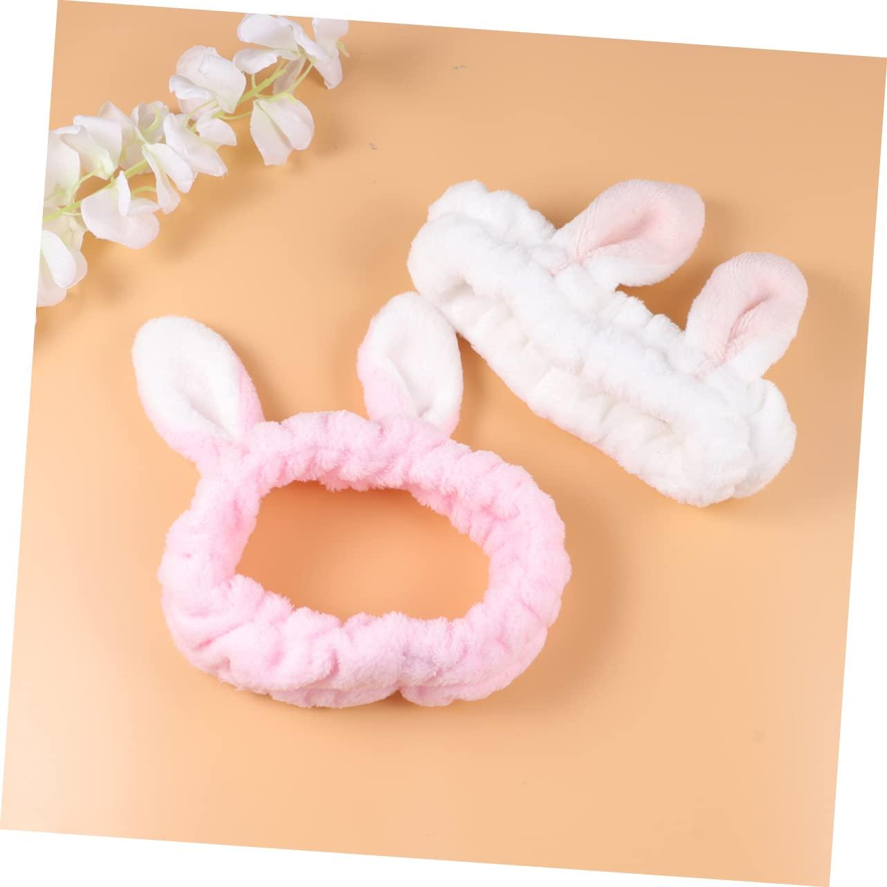 Ipetboom Ipetboom 2pcs Plush Headbands Spa Headband Para Frog Mask Masks Sponge Headband Cooling Headband Bunny Ear Headband Toner for Skincare Hat Cosmetic Cute Hair Ribbon Bunny Ear Hair Band