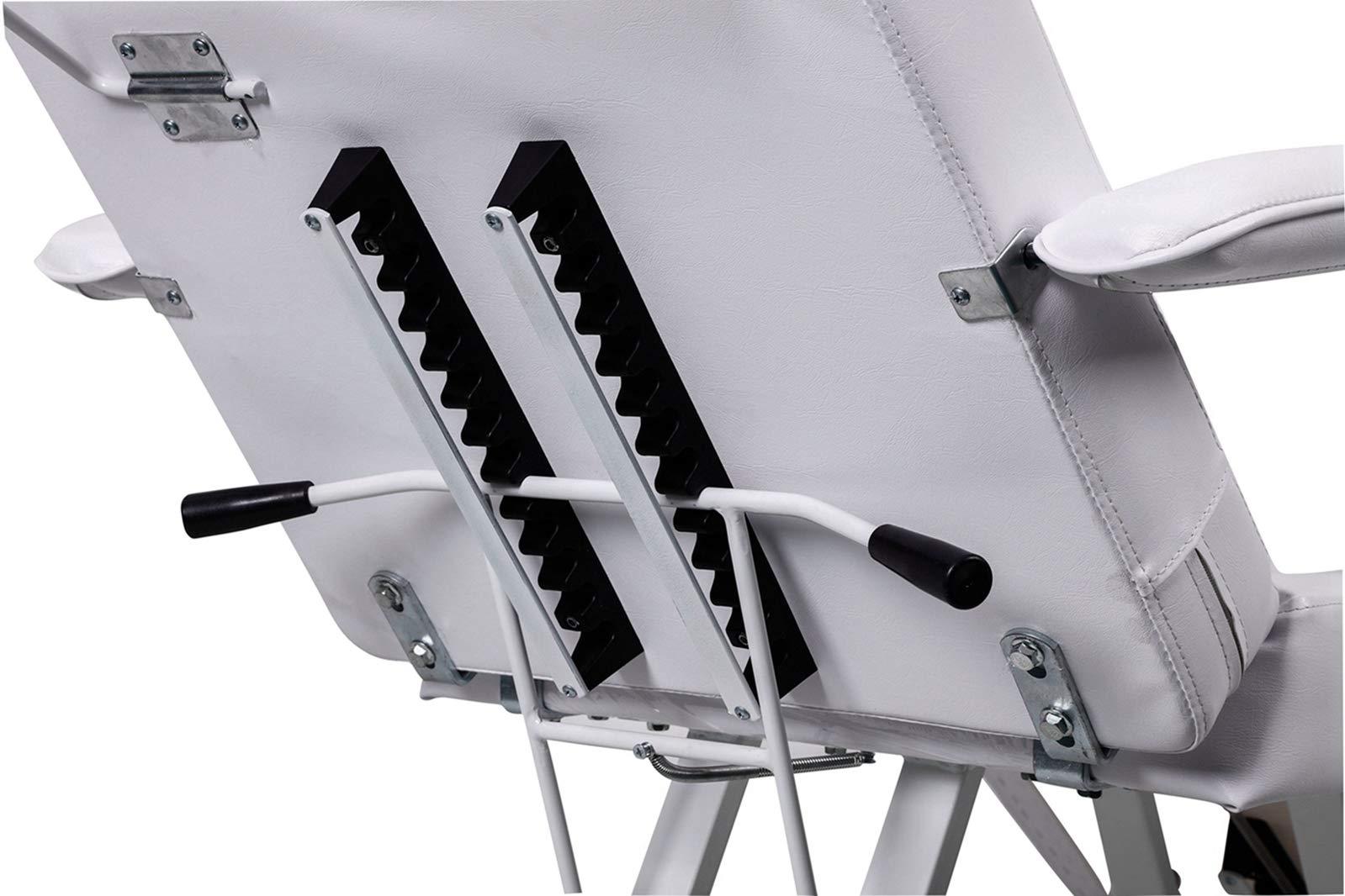 Beauty Life Beauty Life Professional Multi-Purpose Spa Facial Table Chair Tattoo Bed for Beauty Waxing Makeup with Stool White