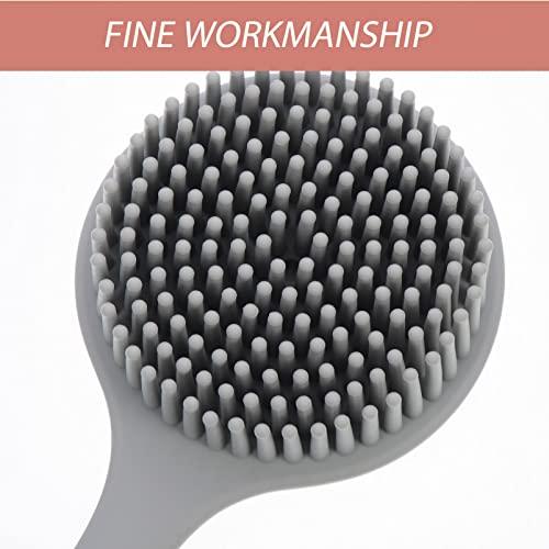 minkissy minkissy Silicone Bath Brush Shower Back Brush Silicone Body Scrubbers for Use in Shower Back Scrubber for Shower Back Massage Brush Bath Scrub Brush Handle Brush Detachable Man
