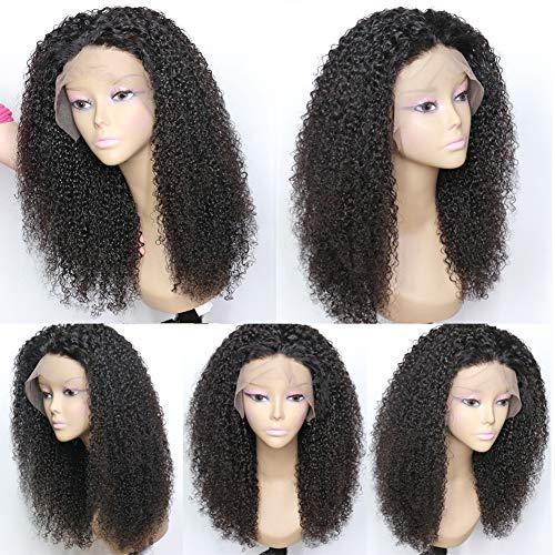Nicewig Hair Short Afro Kinky Curly Full Lace Wigs Human Hair with Baby Hair for Black Women 4B 4C Deep Curly Glueless Lace Wig Brazilian Remy Hair for Women