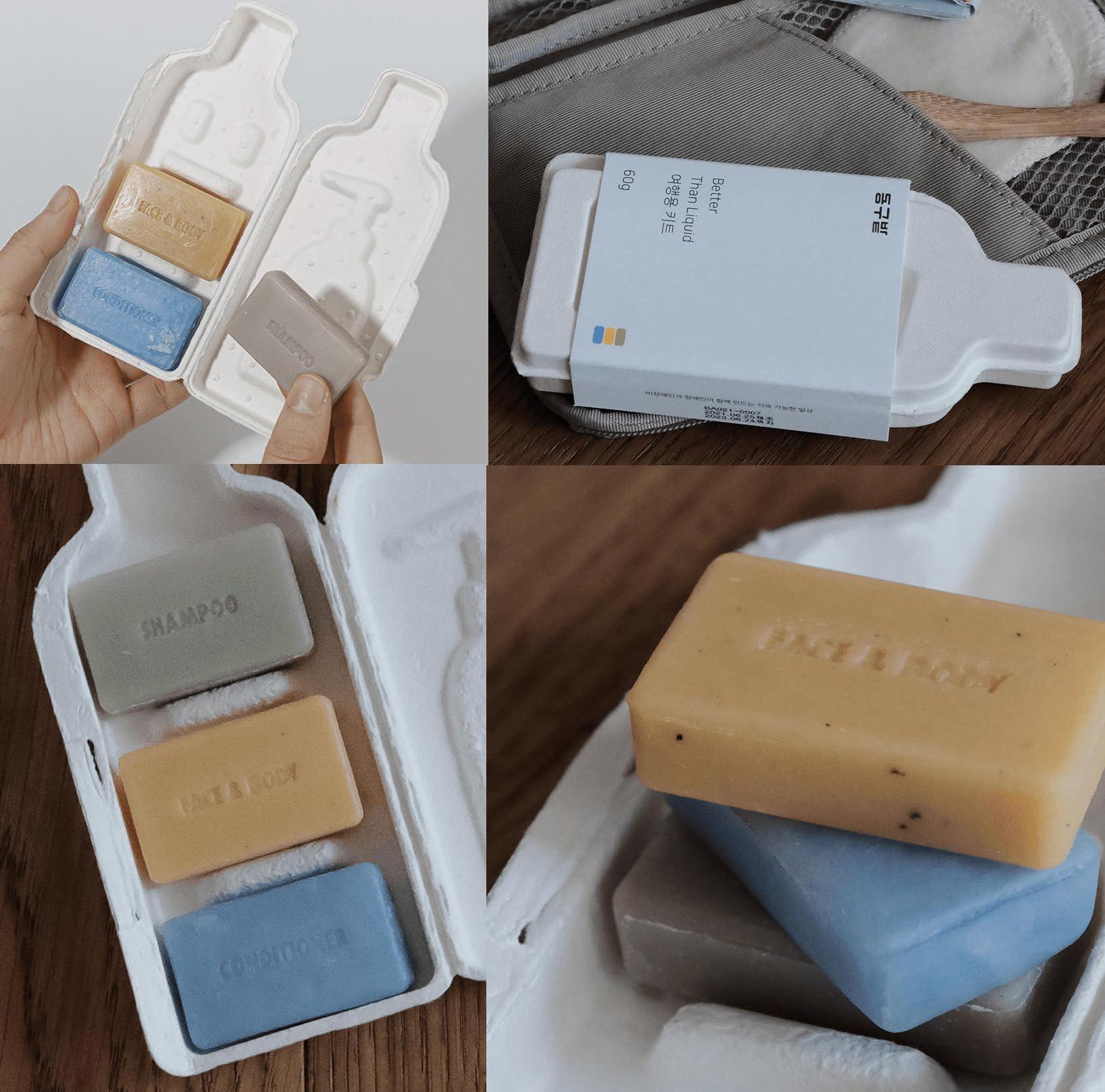 Generic Bar Travel Set Solid Shampoo Conditioner Body Eco Toiletries Better Than Liquid