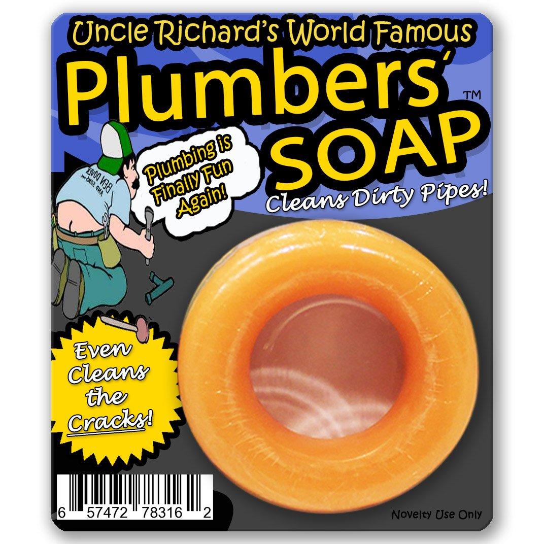 Gears Out Uncle Richard’s Plumbers Soap – Cleans Dirty Pipes Plumber Gifts for Men Handyman Gifts Soap for Men Naughty Stocking Stuffers for Guys Plumber Tools Willy Washer Weiner Dick Soap Gag Gifts f