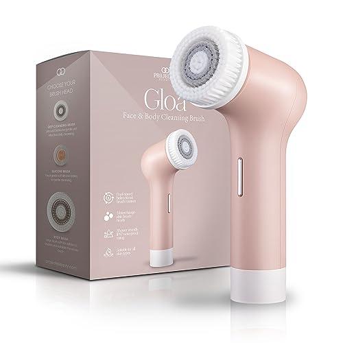 Project E Beauty Gloa Face and Body Cleansing Brush by Project E Beauty | 3 Cleaning Brushes | Pore Cleaner | Scrub Brushes for Cleaning | Exfoliate for Face & Body | Brush Cleaner for Body | Waterproof Skin Care Kit