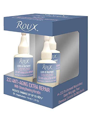 Roux Roux 233 Anti-Aging Extra Repair, Leave In Treatment with Strengthening Keratin, 3 Applications per Box