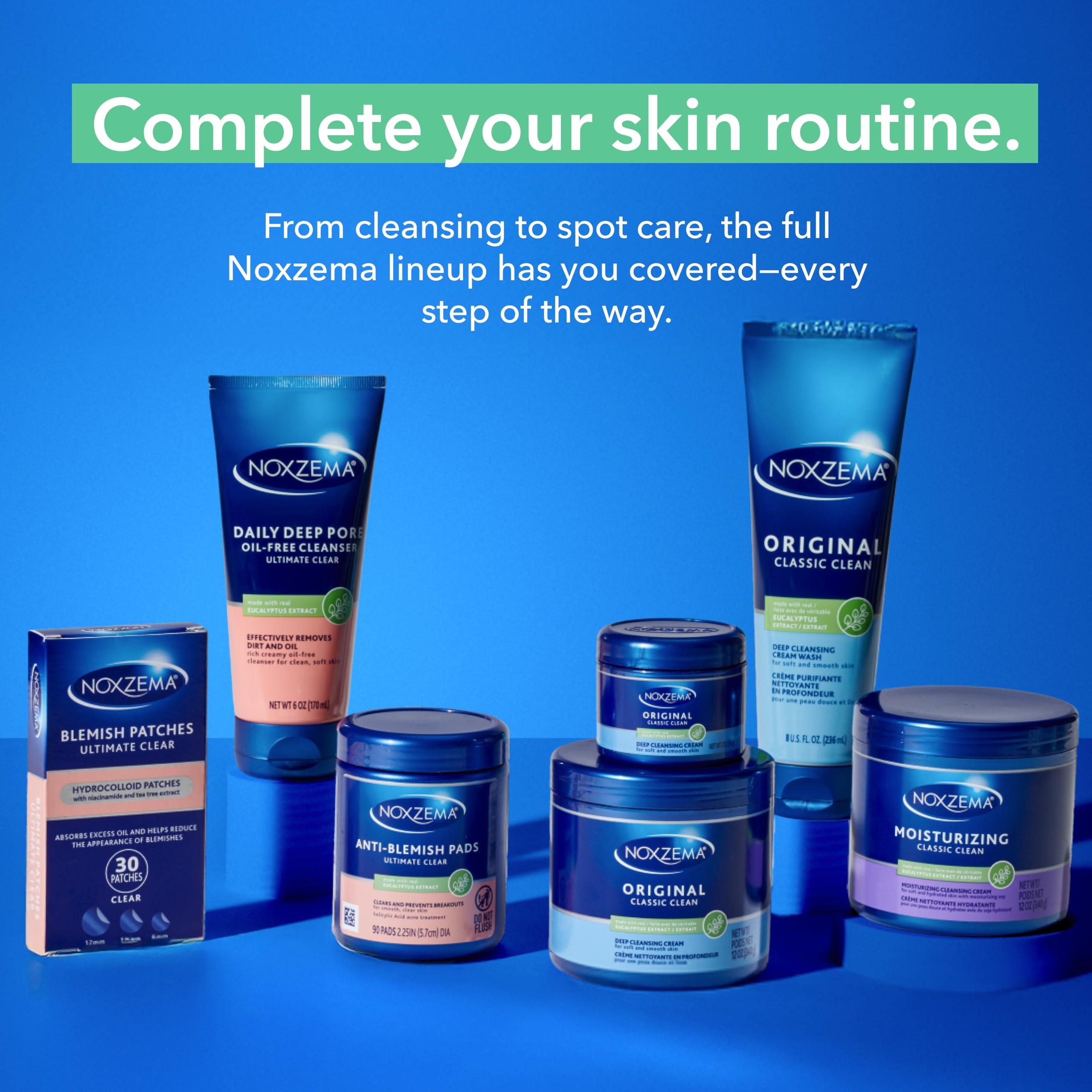 Noxzema Noxzema Deep Cleansing Cream For healthy-looking and soft skin Original Face Cleanser Face Wash Removes Dirt, Makeup and Oil 8oz 6 Count