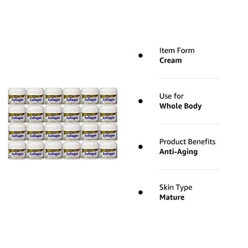 MASON Collagen Beauty Cream Made with 100% Pure Collagen Promotes Tight Skin Enhances Skin Firmness 2 OZ. Jar PACK of 24