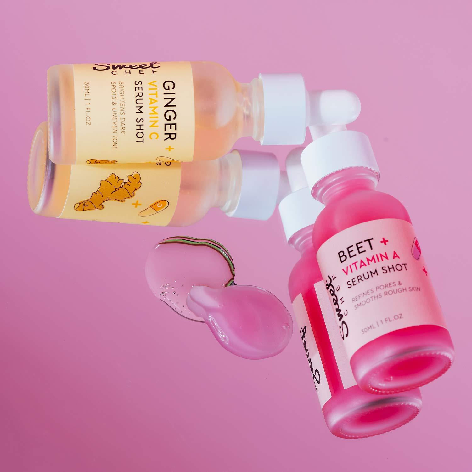 Sweet Chef Sweet Chef Beet + Vitamin A Serum Shot - Vitamin A (Retinol) Serum for Face with Seaberry Extract - Hydrates + Smooths the Look of Rough Skin and Pores for a Radiant Glow (30ml / 1 fl oz)