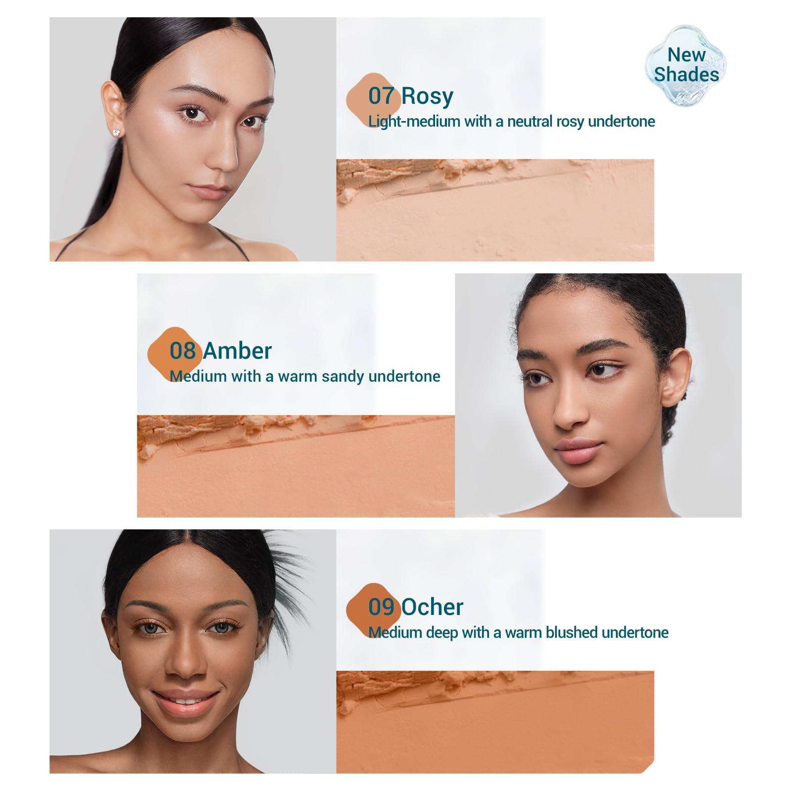 FLORASIS FLORASIS Breathable Loose Setting Powder, Flawless Jade Lightweight Long-Lasting Makeup Powder for Face (08 Amber)