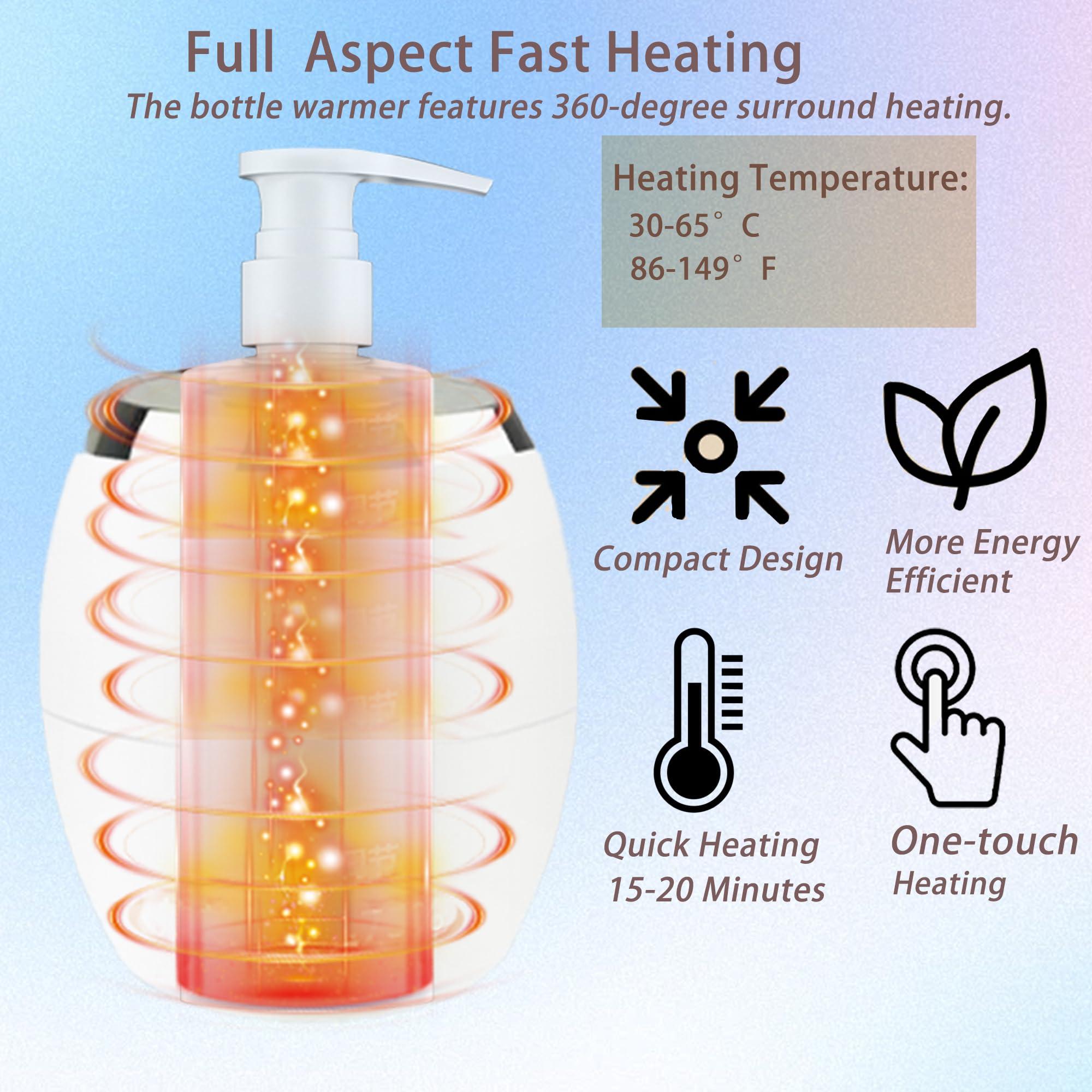 JOSBES Professional Massage Oil Warmer, Lotion Warmer, One Touch Temperature Control, 15 Minutes Complete Heating, Can be Used with Salon, Spa(White (Funnel))