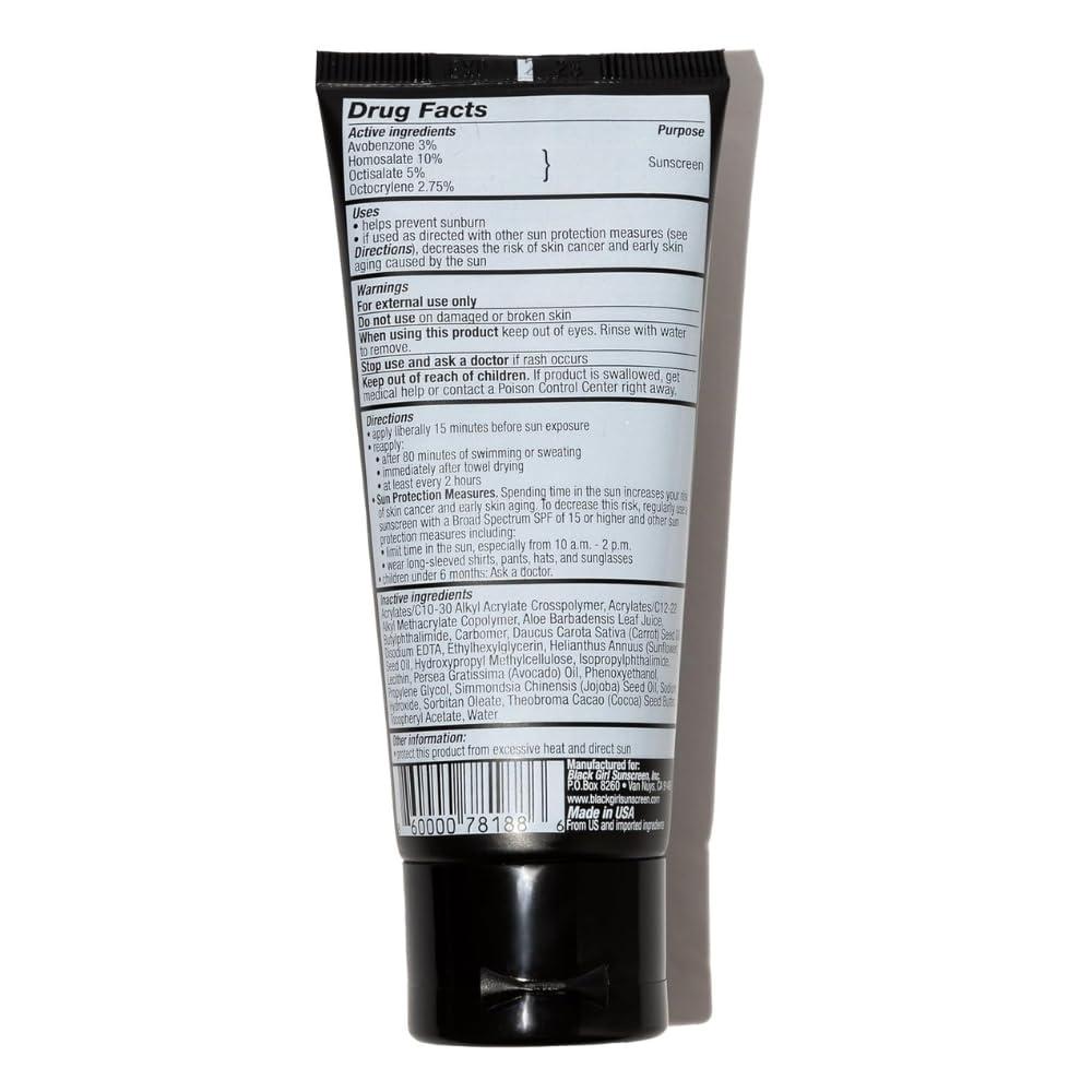 BLACK GIRL SUNSCREEN BLACK GIRL SUNSCREEN - Face & Body Moisturizing Sunscreen Lotion SPF 30, No White-Residue for Melanin Rich Skin (2 Fl. Oz.)