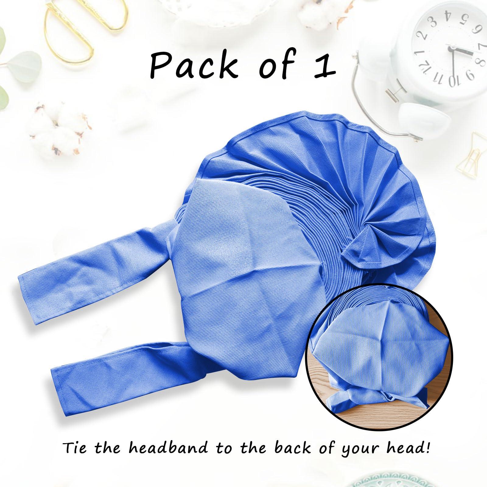 QliHut QliHut Nigerian Headtie African Head Wraps Aso Oke Gele Already Made Handmade African Turban Cap For Party (Sky blue)