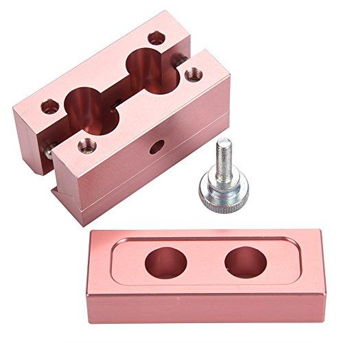 POCREATION DIY Lipstick Maker Mold, Makeup Cosmetics Lipstick Mould Silicone Mold Making Tool Set Aluminum Alloy Rose Gold Dual Uses Lip Balm Maker Tool(2 Holes)