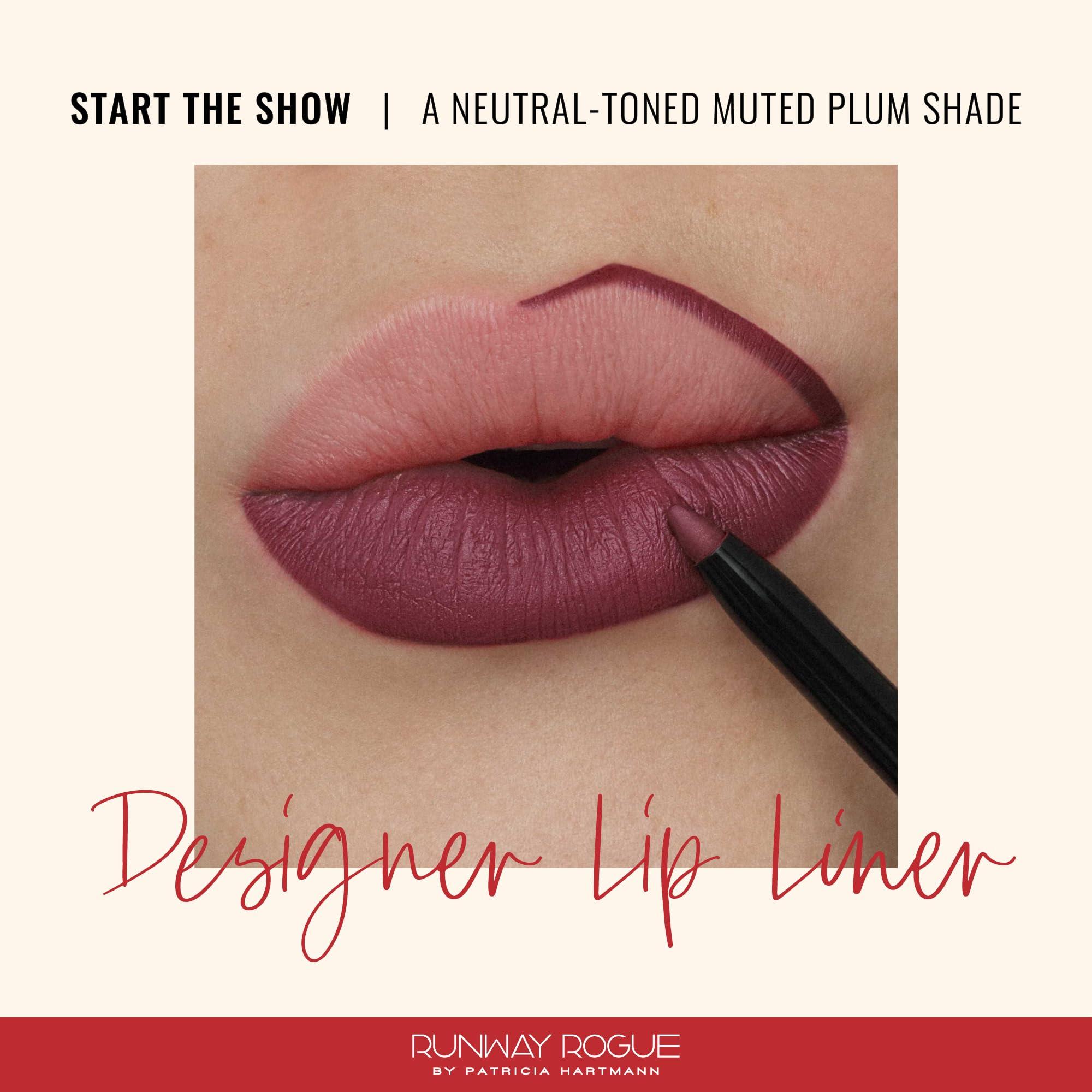 Runway Rogue Runway Rogue Designer Liner Lip Pencil, Matte Muted-Plum Lip-Liner Pencil and Lip-Liner Sharpener, Start the Show
