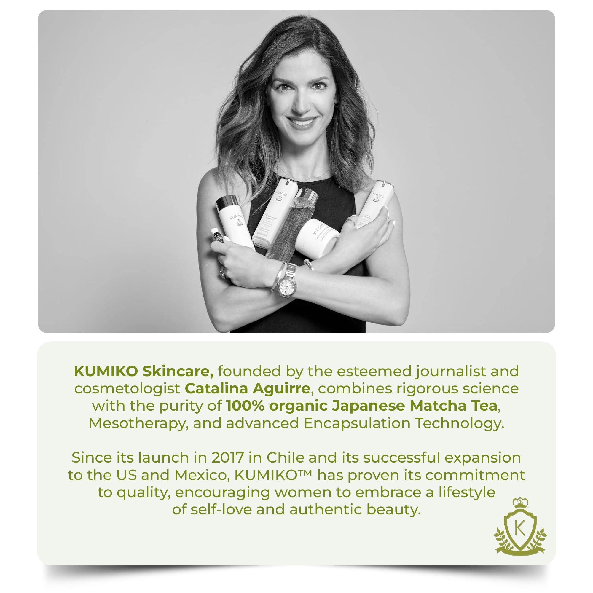 KUMIKO K KUMIKO Ultimate Age Defying Matcha Revitalizing Facial Ampoule for Men and Women - Facial Serum Hydrates & Plumps Skin - Defend, Restore and Rejuvenate All Skin Types with Vitamin C - 5 Vials