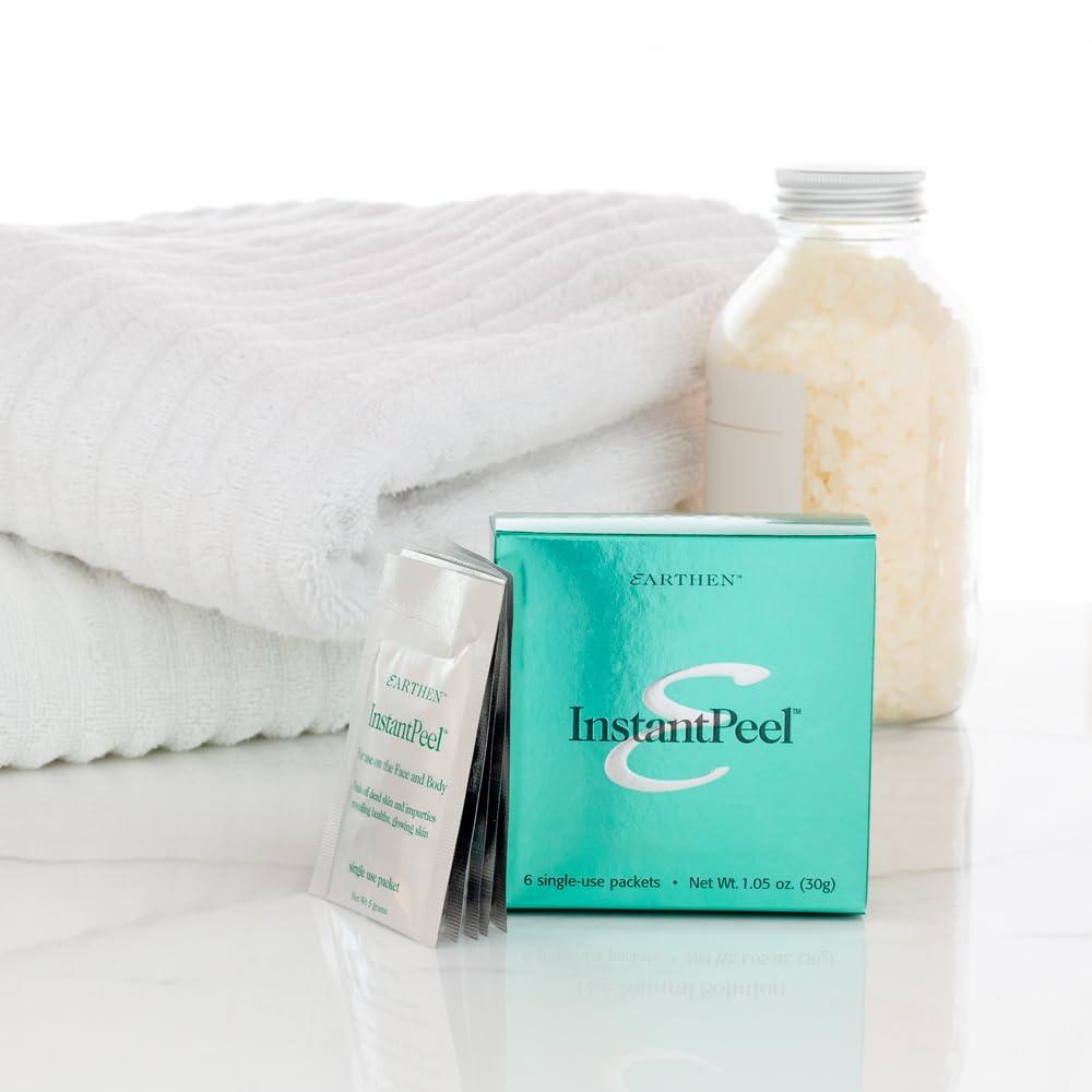 Earthen Skincare Earthen SkinCare InstantPeel Skin Remover Skin Exfoliant Safe for Sensitive Skin - 6 Packets/Box (1-Pack)