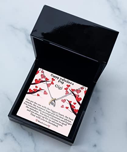 Generic Wishbone Dancing Necklace Luxury Box - Gigi Gift, Gigi Gifts from Grandkids, Valentine\'s Day Gift for Gigi, Necklace for Gigi