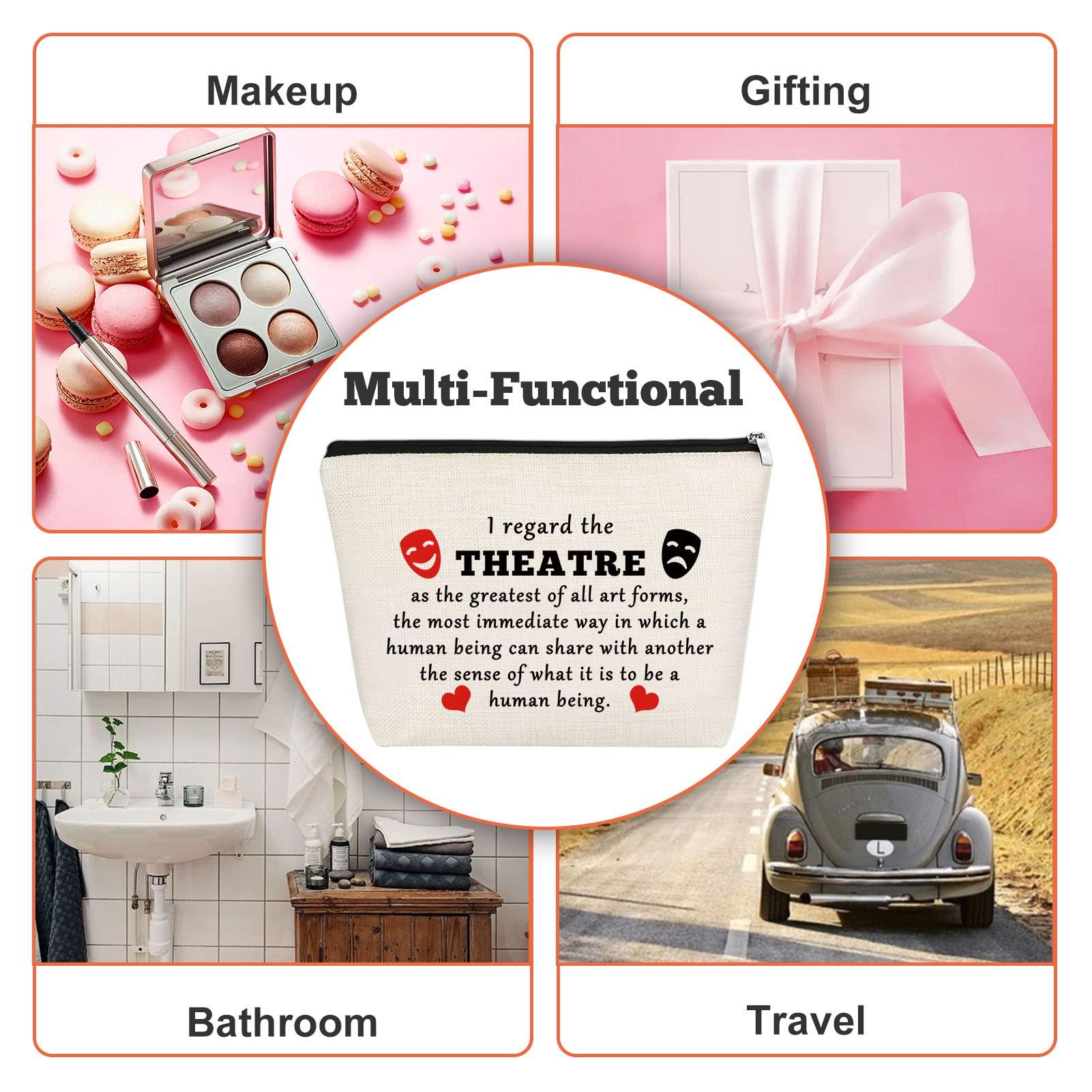 Gfhzdmf Gfhzdmf Acting Gifts for Women Musical Theatre Gifts Theatre Life Makeup Bag Thespian Actor Drama Lover Acting Present for Drama Present for Musical Cosmetic Bag