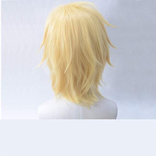 N\W AHJSN Hot Anime Banana Fish Ash Lynx Wigs Aslan Jade Callenreese Golden Cosplay Wig Heat Resistant Cosplay Wig+ Wig Cap