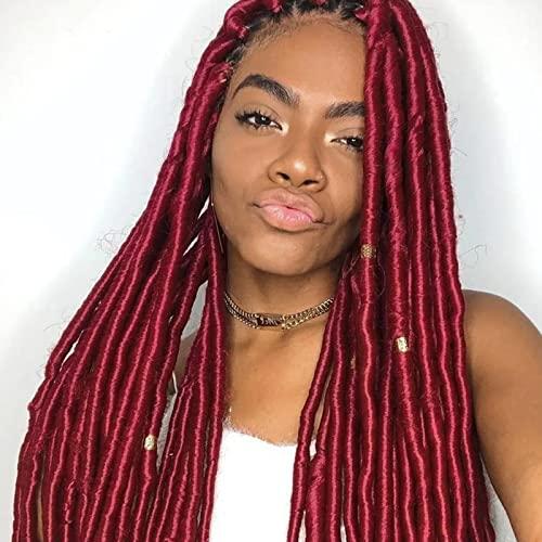 poetically 24 Inch Springy Afro Twist Hair Burgundy Pre Separated Kinky Twist Hair for Braiding 8 Packs Marley Twist Braiding Hair Soft Kinky Twists Hair for Braiding (24 Inch, BUG)