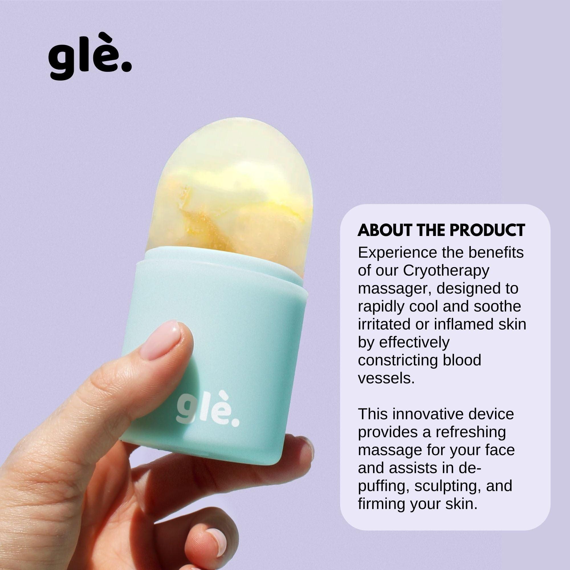 Gle Skincare Gle Skincare Cryotherapy Ice Massager Infused with Niacinamide - Cryo ICY Pops Face Massage Ice Roller | Cryotherapy Cooling Facial Ice Massager - for Face & Eyes