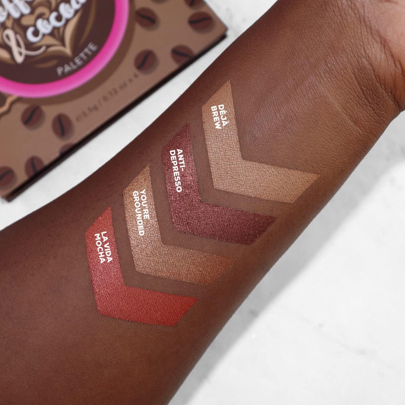 Beauty Bakerie Beauty Bakerie Coffee & Cocoa Palette, Versatile Blush and Bronzer Powder Palette for Every Skin Tone, Creamy Satin Finish, 4 Sugary Shades, Highlight, Contour, Blush Kit for Women