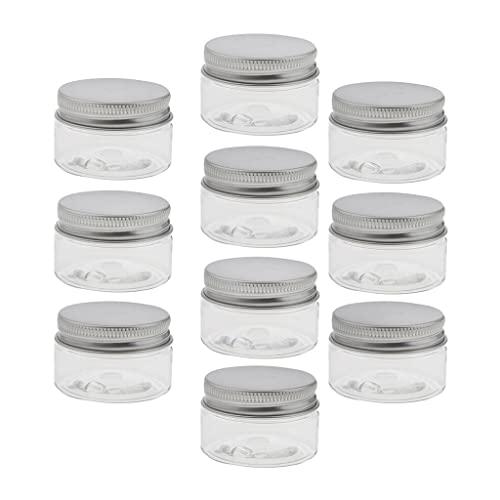 Jojomis Jojomis 30ml-120ml Empty Cosmetic Pots Lip Balm Container Jar Aluminum Tins 10 Packs - Clear, 30ml