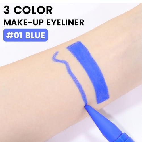 AMY\'S DIARY AMY\'S DIARY Blue Gel Eyeliner,Cream Eyeliner Tool Smudge Proof Eyeliner Pencil,Matte Blue Eye-liner Pencil Tattoo Eyeliner Pen, Eyeliner Gel Stick Makeup Eye-liners for Women Girls (blue)