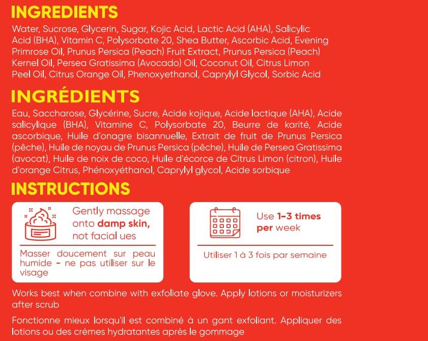 Muun Bikini Area Exfoliator, 2% Kojic Acid Vitamin C & 7% AHA/BHA Even Skin Tone & Ingrown Hair - Underarm Scrub - Radian, Smoothe & Soften Body Scrub