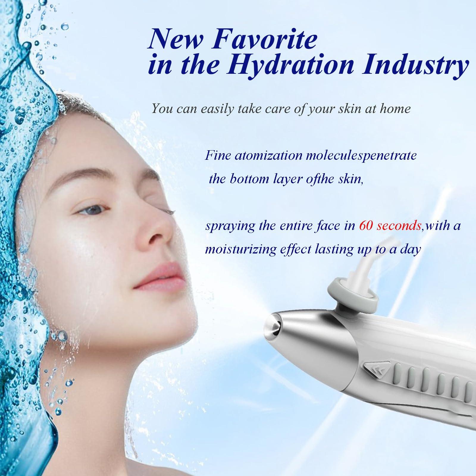 Elitzia Oxygen Facial Machine Oxygen Infusion Device Oxygen Sprayer Facial Nutrient Solution Set SPA Skincare Facial Machine Anti Aging Beauty Salon Machine 1.69fl.oz Per Bottle Eitzia