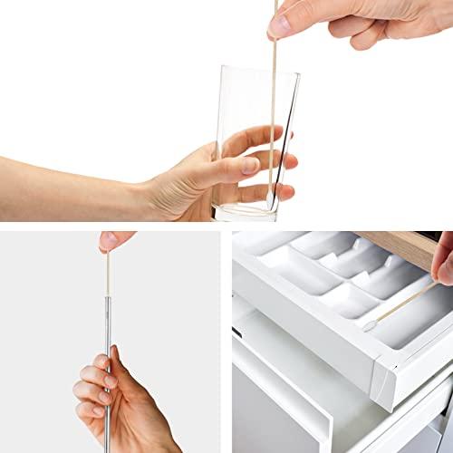 eyxformula 6 Inch Pointed Tips Cotton Swabs - Long Wooden Stick Cotton Buds Pointed Cotton Swabs With Case - Cotton Tipped Applicators For Makeup, Cleaning Gun, Electronics, Hard To Reach Area(400 count)