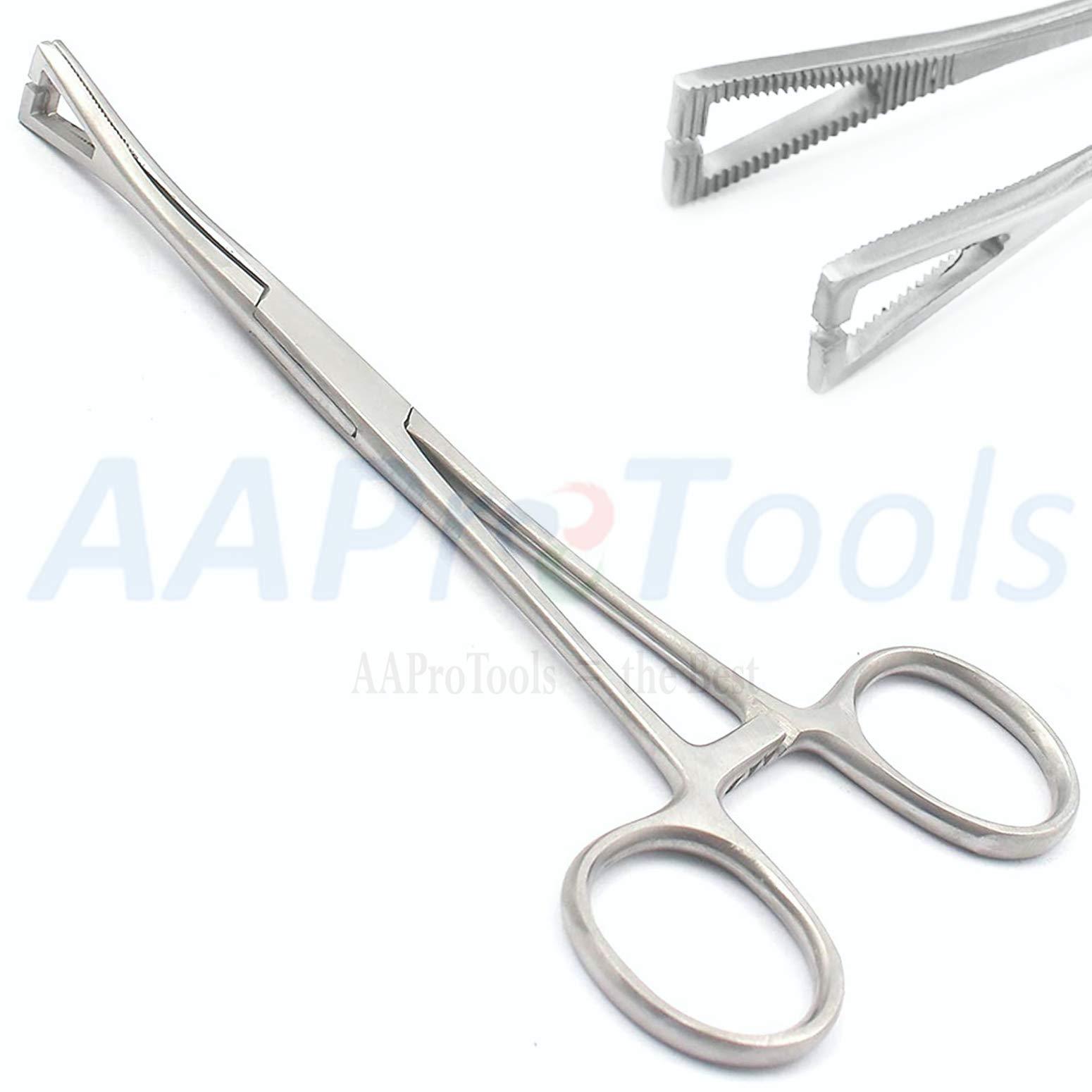 AAProTools AAProTools Body Piercing Slotted 6" Pennington Clamp Forceps Stainless Tongue Belly