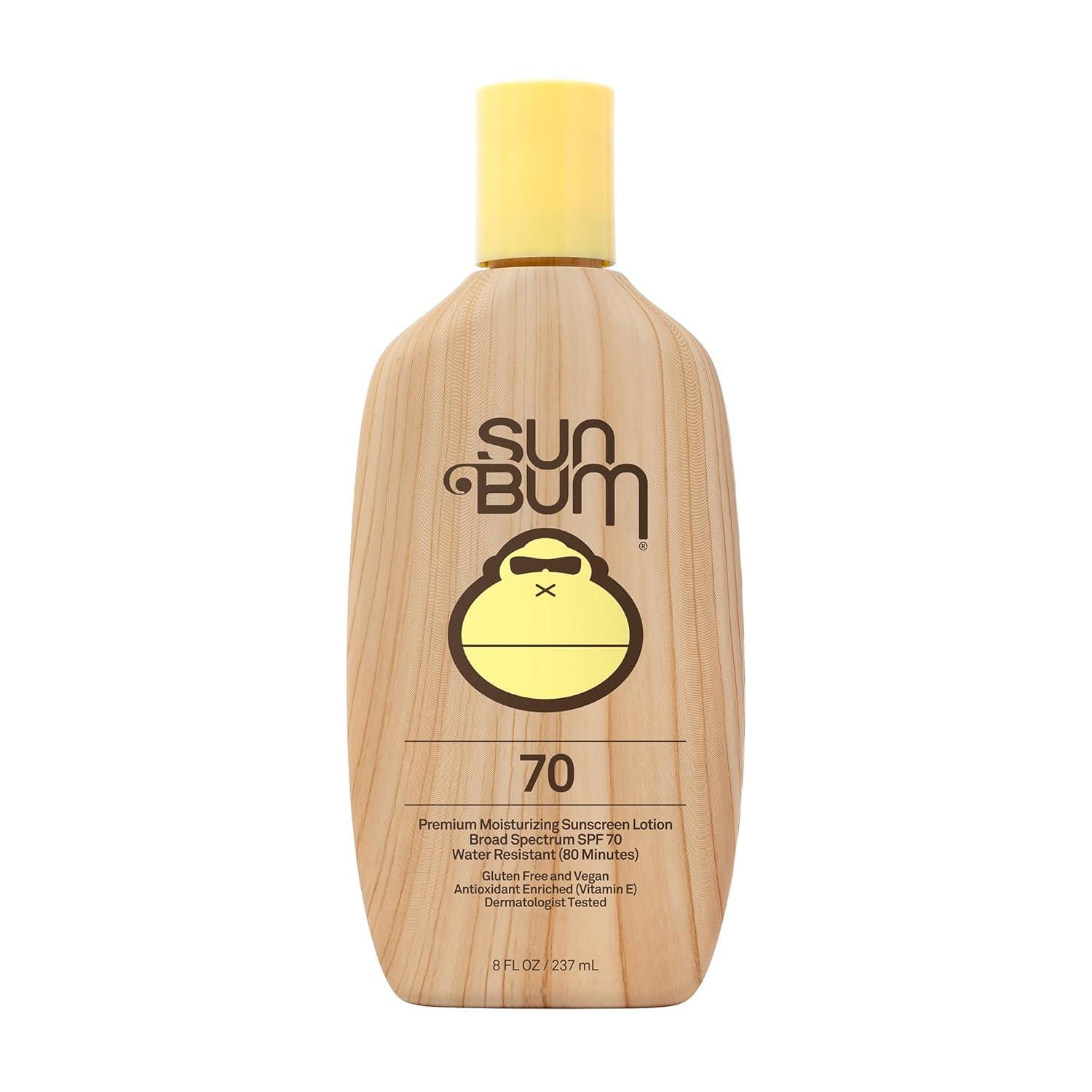 Sun Bum Sun Bum Original SPF 70 Sunscreen Lotion | Vegan and Hawaii 104 Act Compliant (Octinoxate & Oxybenzone Free) Broad Spectrum Moisturizing UVA/UVB Sunscreen with Vitamin E | 8 oz (Pack of 2)