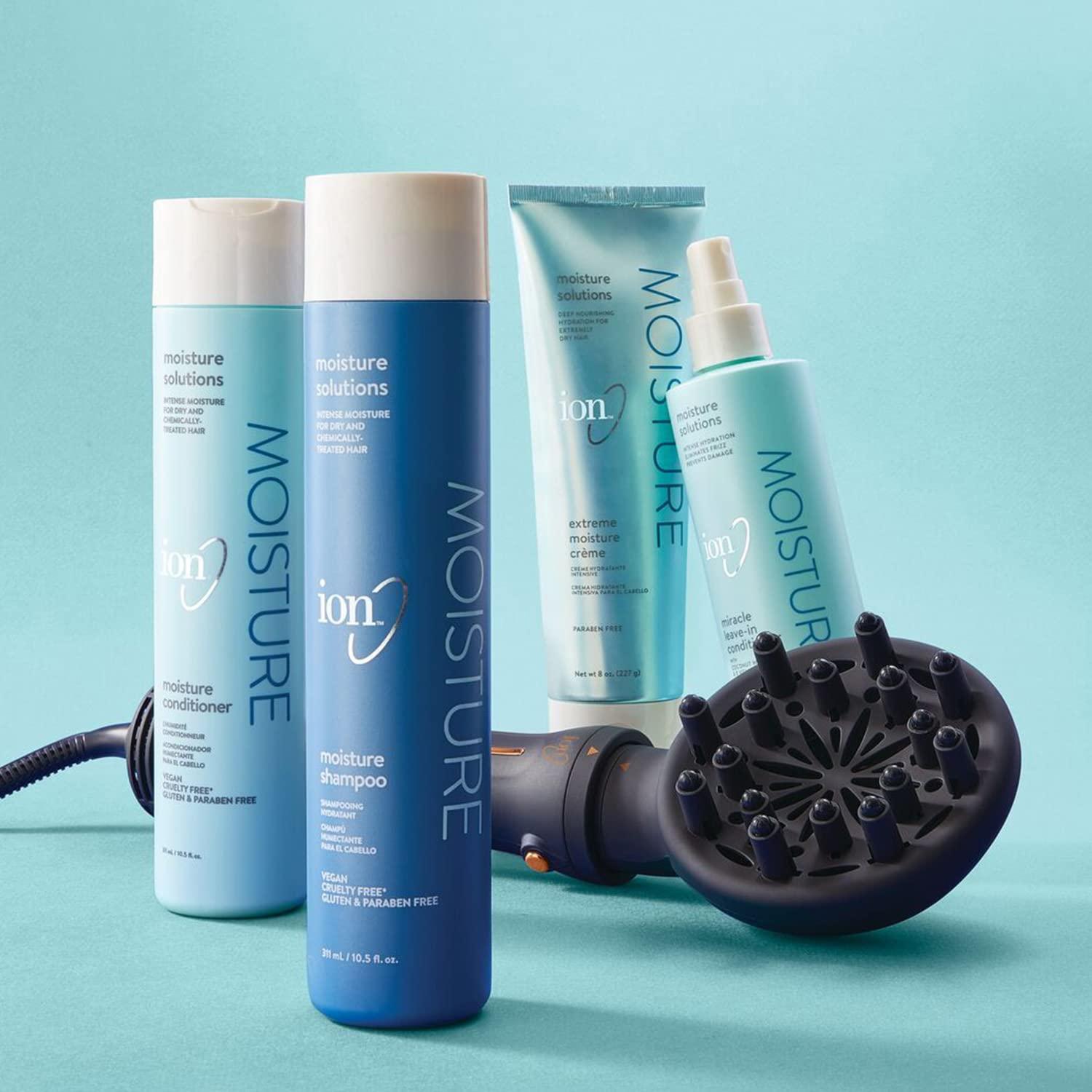 ion ion Miracle Leave In Conditioner, Vegan, Paraben Free, Adds Shine, Eliminates Frizz, Hydrating, 8 Oz