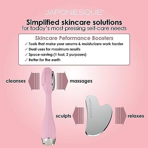 JAPONESQUE JAPONESQUE SKINTherapy Contouring Facial Tool V Roller for Lymphatic Drainage, Facial Massage, Relieves Tension and Improves Absorption of Skin Care Products