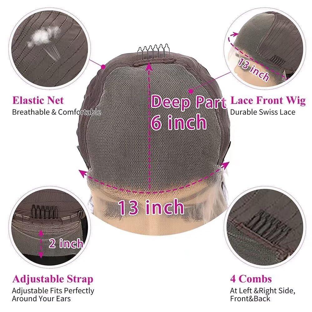 oulaer Ombre Blonde Color Lace Front Human Hair Wig Highlight 1b/27 Body Wave Brazilian Remy Human Hair Wig 13x6 HD Transparent Lace Wig 150% Density Pre Plucked with Baby Hair Natural Hairline 24inch