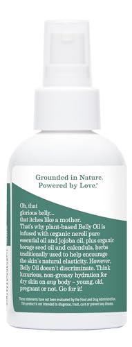 Earth Mama Earth Mama Belly Oil for Dry Skin | Calendula Skin Care Moisturizer Oil to Encourage Natural Elasticity and Help Prevent Stretch Marks During Pregnancy and Postpartum, 4-Fluid Ounce (3-Pack)