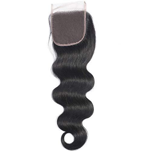 Misoun Brazilian Body Wave Lace Closure 20inch 4x4 Human Hair Free Part Swiss Lace Closure Natural Brazilian Virgin Human Hair Body Wave Top Swiss Lace Closure 130% Density