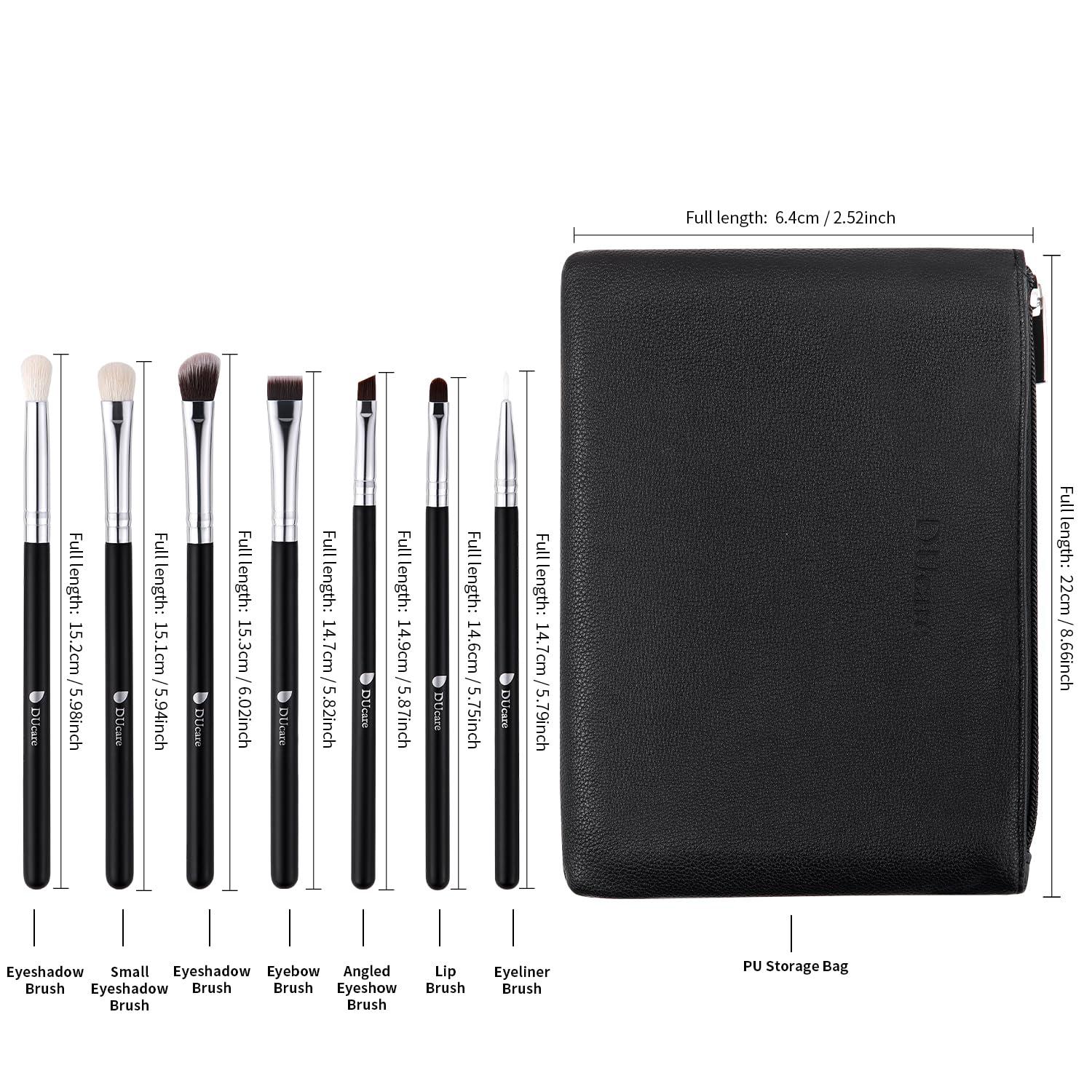 DUcare DUcare Makeup Brushes with Bag,15Pcs Makeup Brush Set Christmas Gift Travel Kabuki Foundation Blending Blush Eyeliner Shadow Brow Concealer Brushes Kit Black