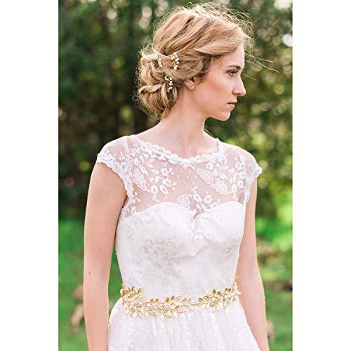 Barode Barode Bridal Hair Pins Bride Crystal Pearl Bead Hair Pins 3 Pieces (Gold)