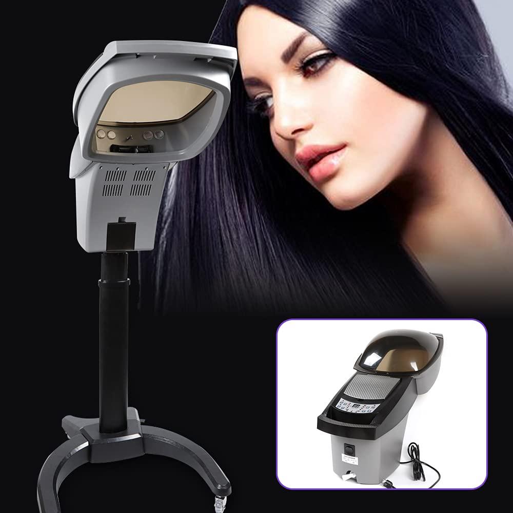 PIAOCAIYIN PIAOCAIYIN Hair Steamer Machine, Salon Spa Steamer Oil Treatment Machine, Professional Steamer for Hair, 110V Hair Steamer for Natural Hair w/LCD Display Screen, 3 Modes for Hair Care, Black