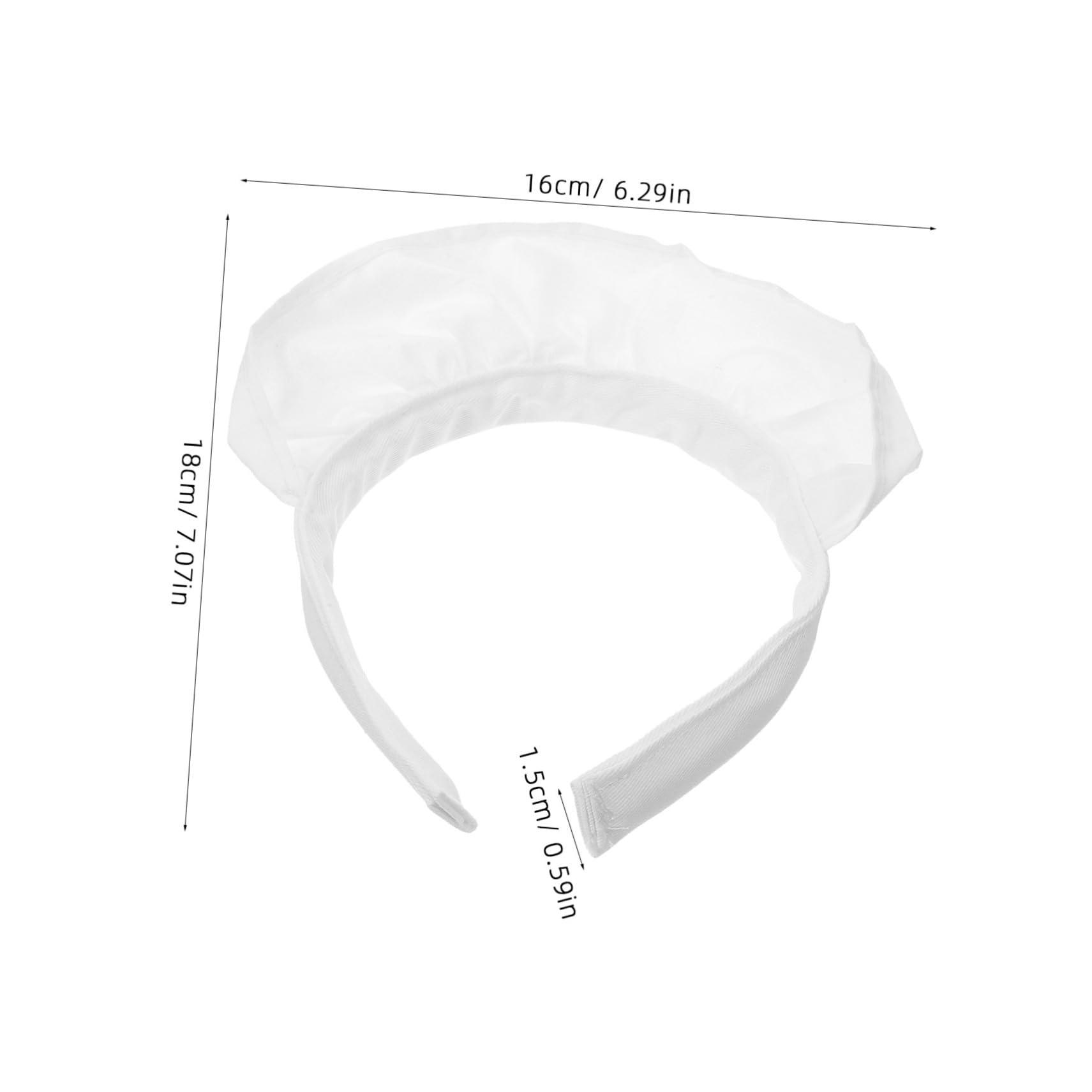 PLAFOPE PLAFOPE Head Ornaments for Women Maid Headband Hair Band Lace White Headpiece for Birthday Party Cosplay Party Headband