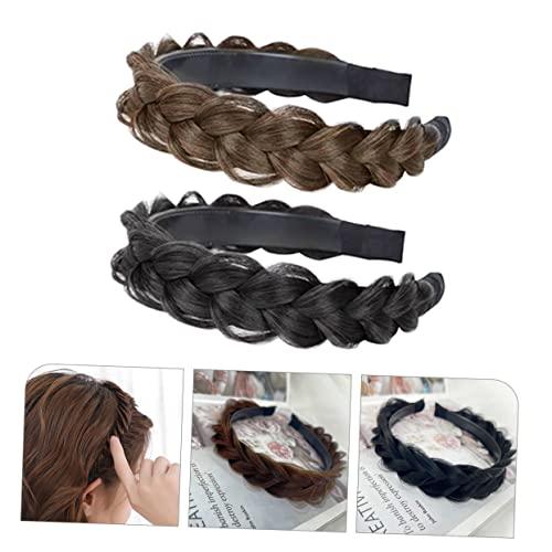 Beaupretty Beaupretty 6 pcs accessories hair crochet braids for black women non-slip wig Twist girls headbands to weave braid hair accessories hair accessories braided wig headband Headband girl loose
