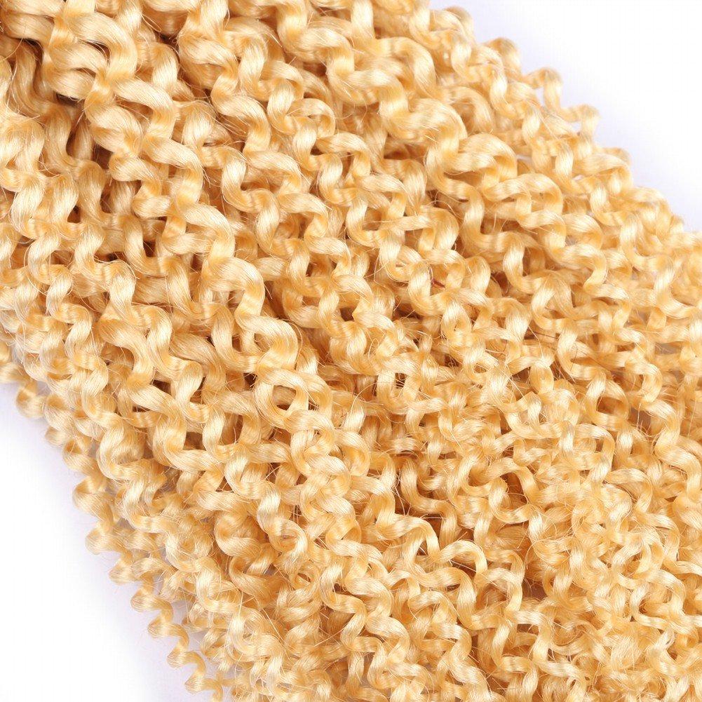 Cloud Hair Cloud Hair Blonde 613 Kinky Curly Hair Weaves 3Pcs With Ear To Ear Frontal Brazilian Virgin Afro Curly Hair Weft With Top Closure 13x4 With Baby Hair (24 24 24+22 inch frontal)